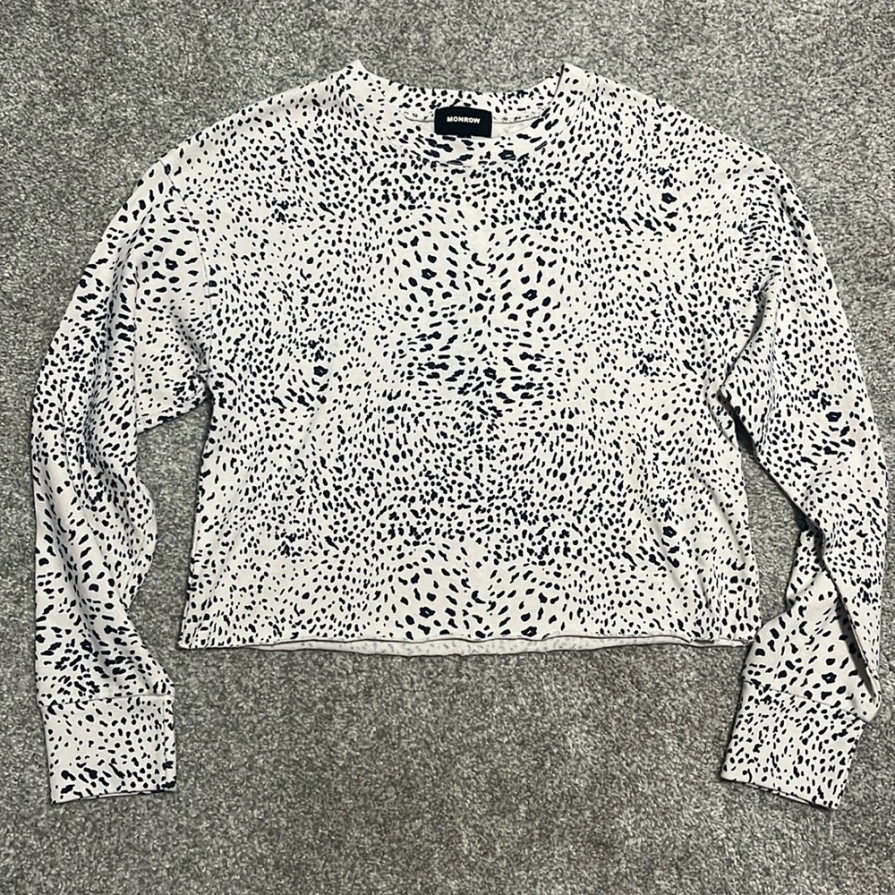 NWT Monroe cropped leopard print sweatshirt